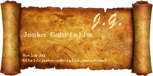 Jesko Gabriella névjegykártya