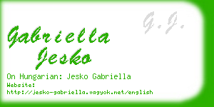 gabriella jesko business card